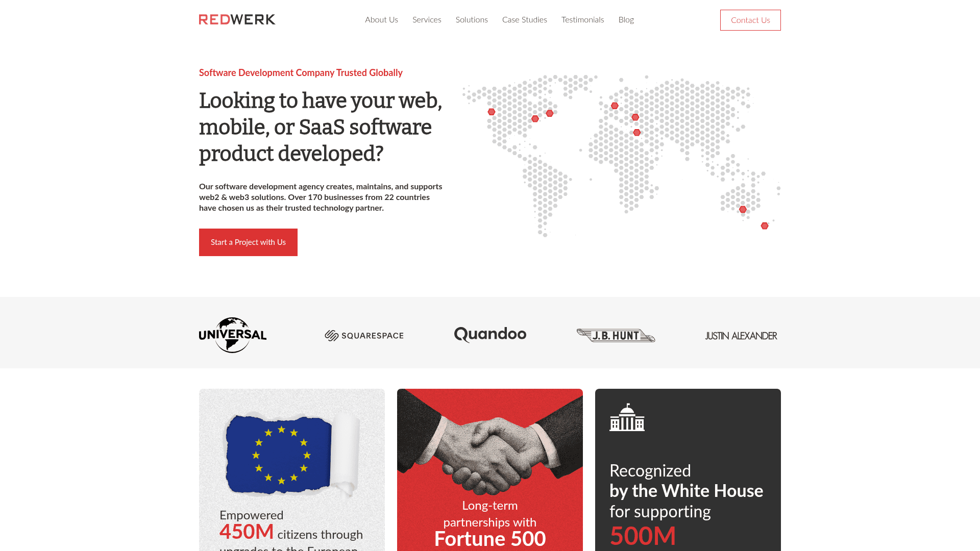 Redwerk website screenshot