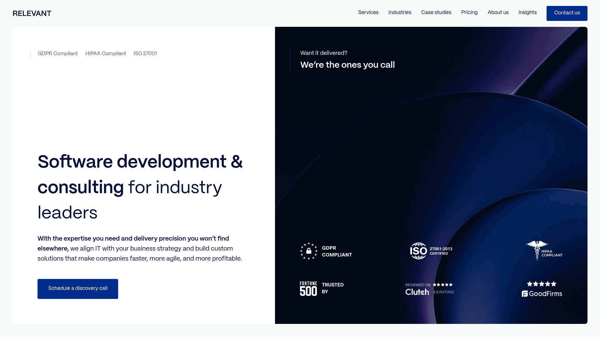 Relevant Software website screenshot