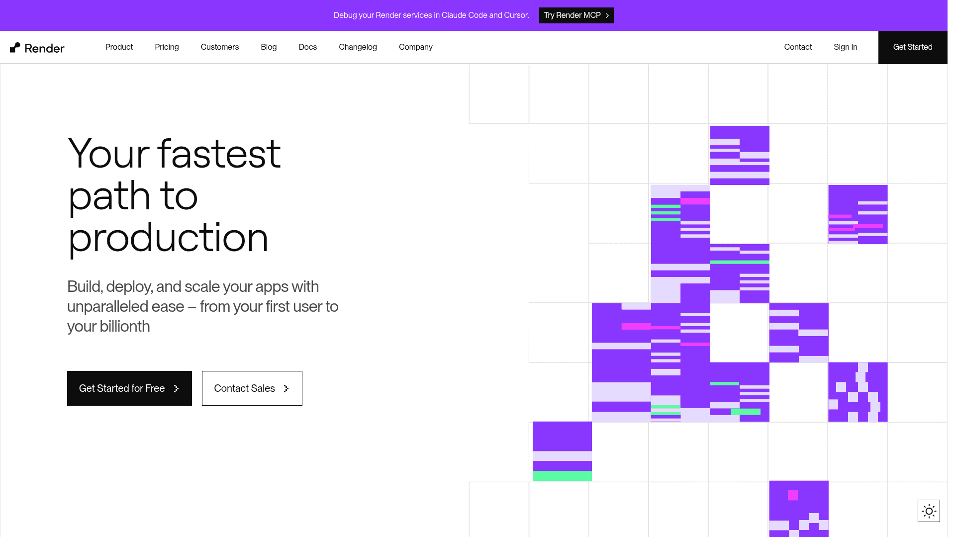 Render website screenshot