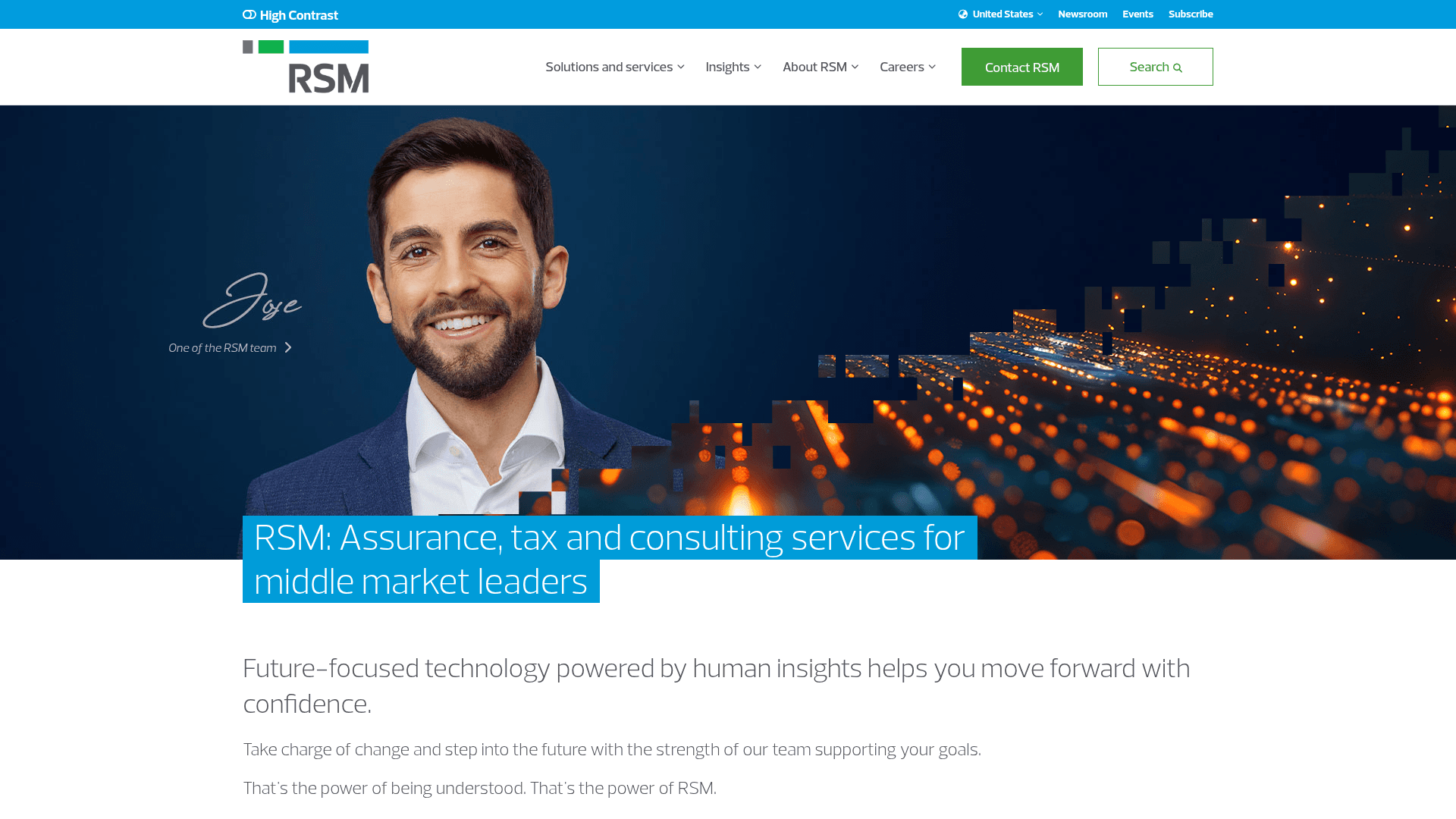 RSM US LLP website screenshot