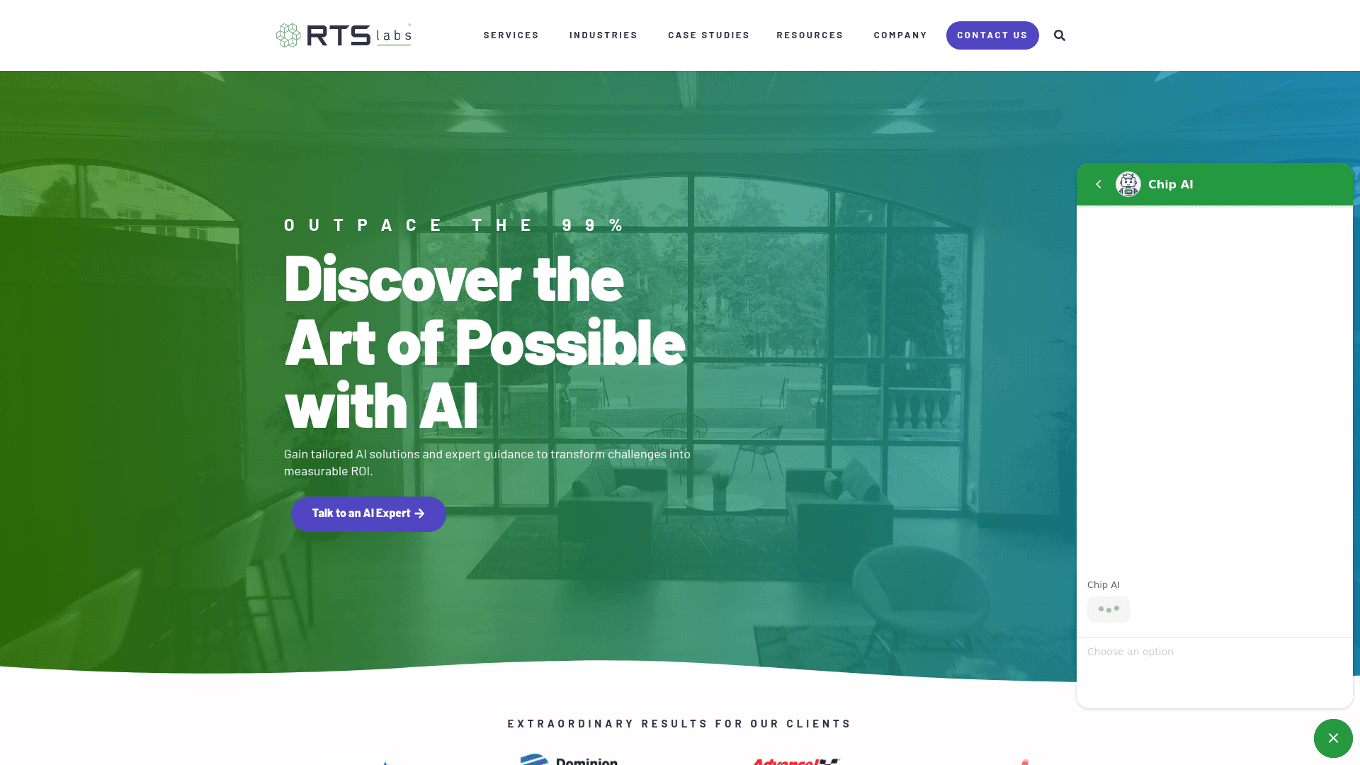 RTS Labs website screenshot