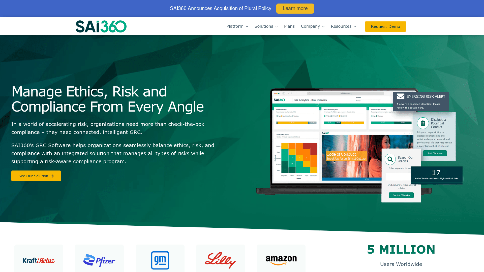 SAI360 website screenshot