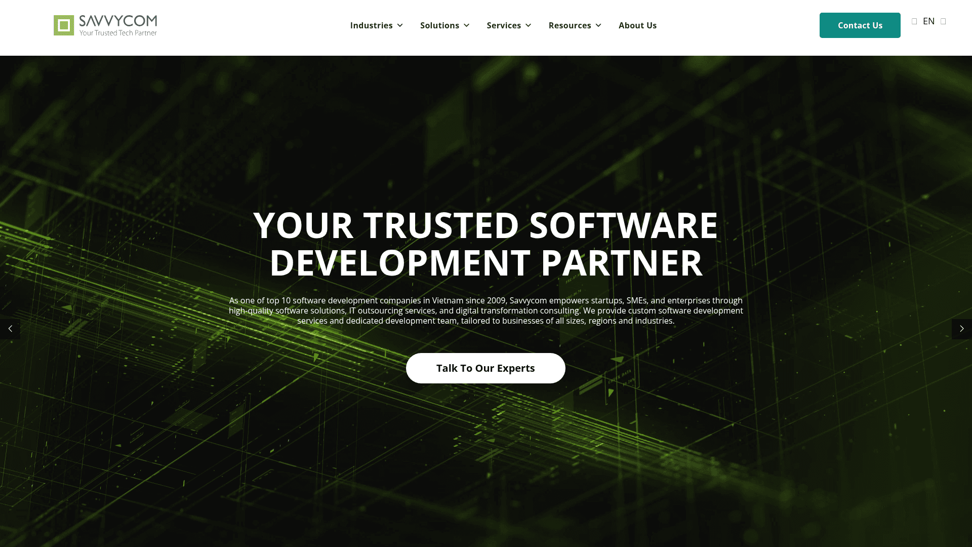 Savvycom website screenshot