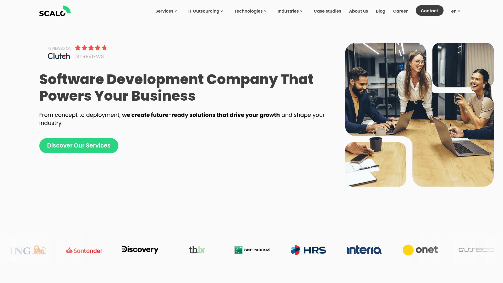 Scalo website screenshot