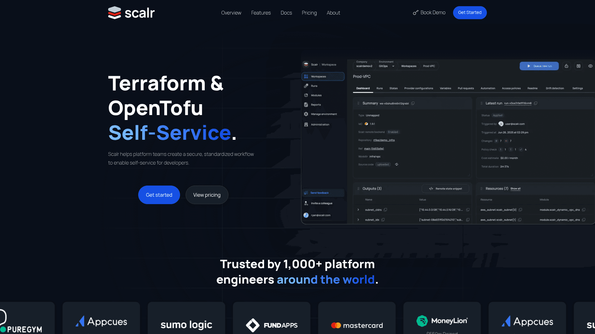 Scalr website screenshot