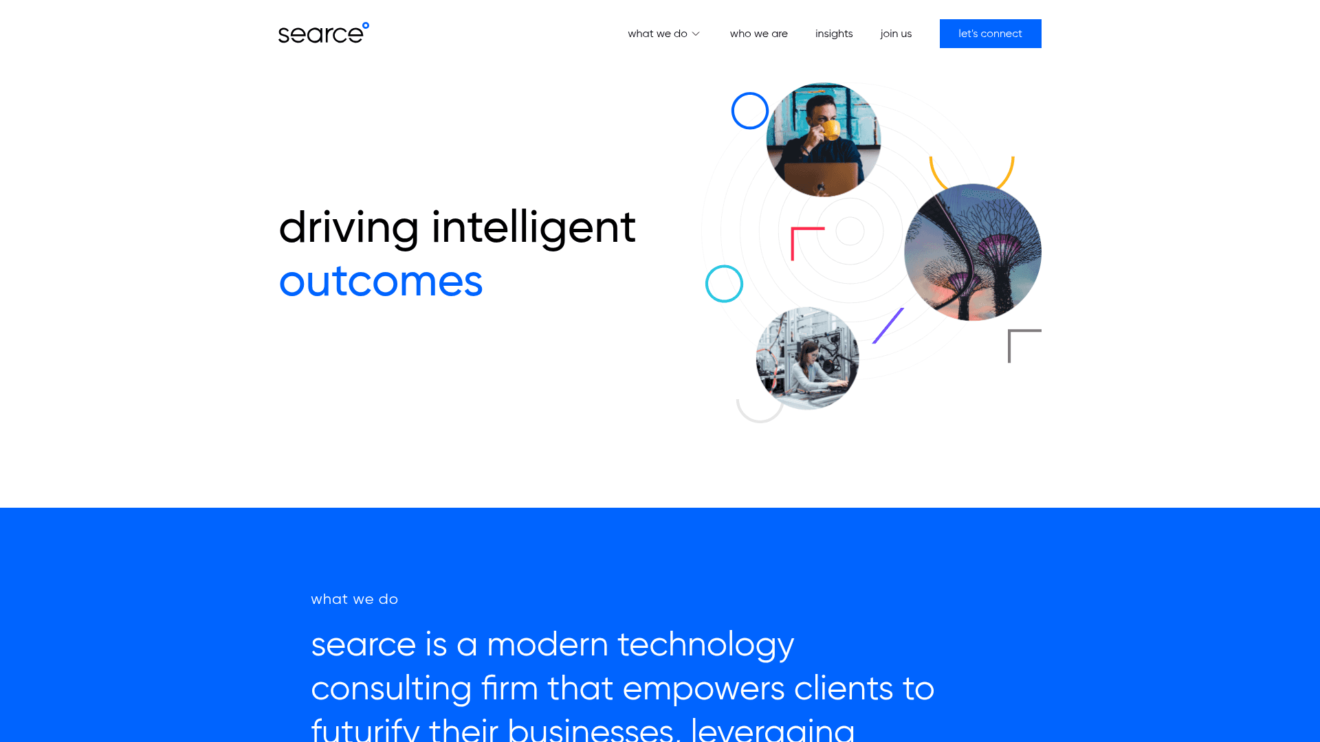 Searce website screenshot