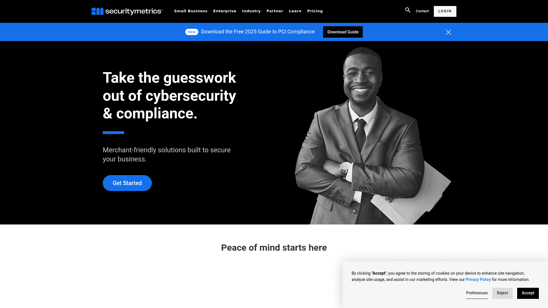 SecurityMetrics website screenshot
