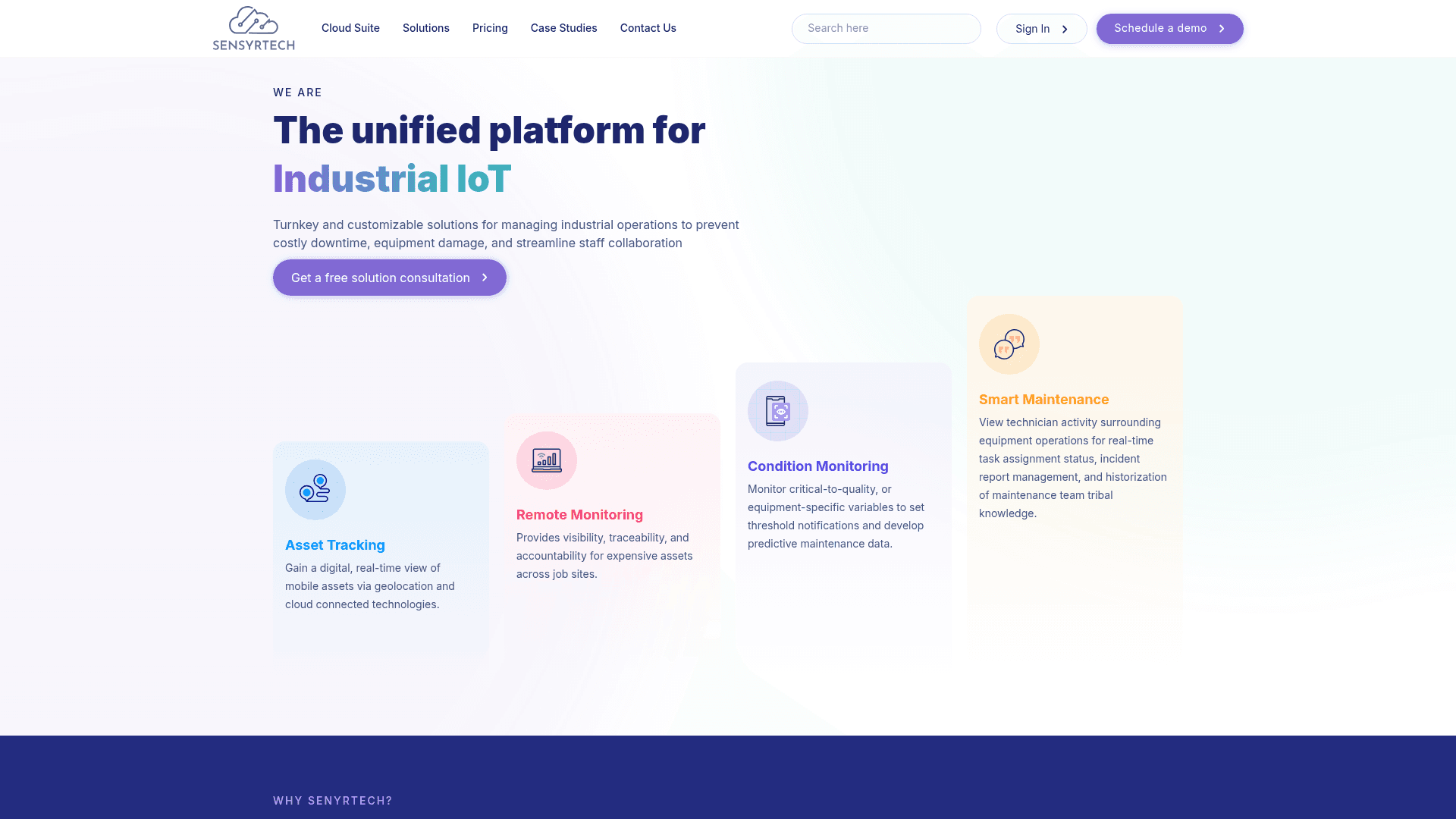Sensyrtech website screenshot