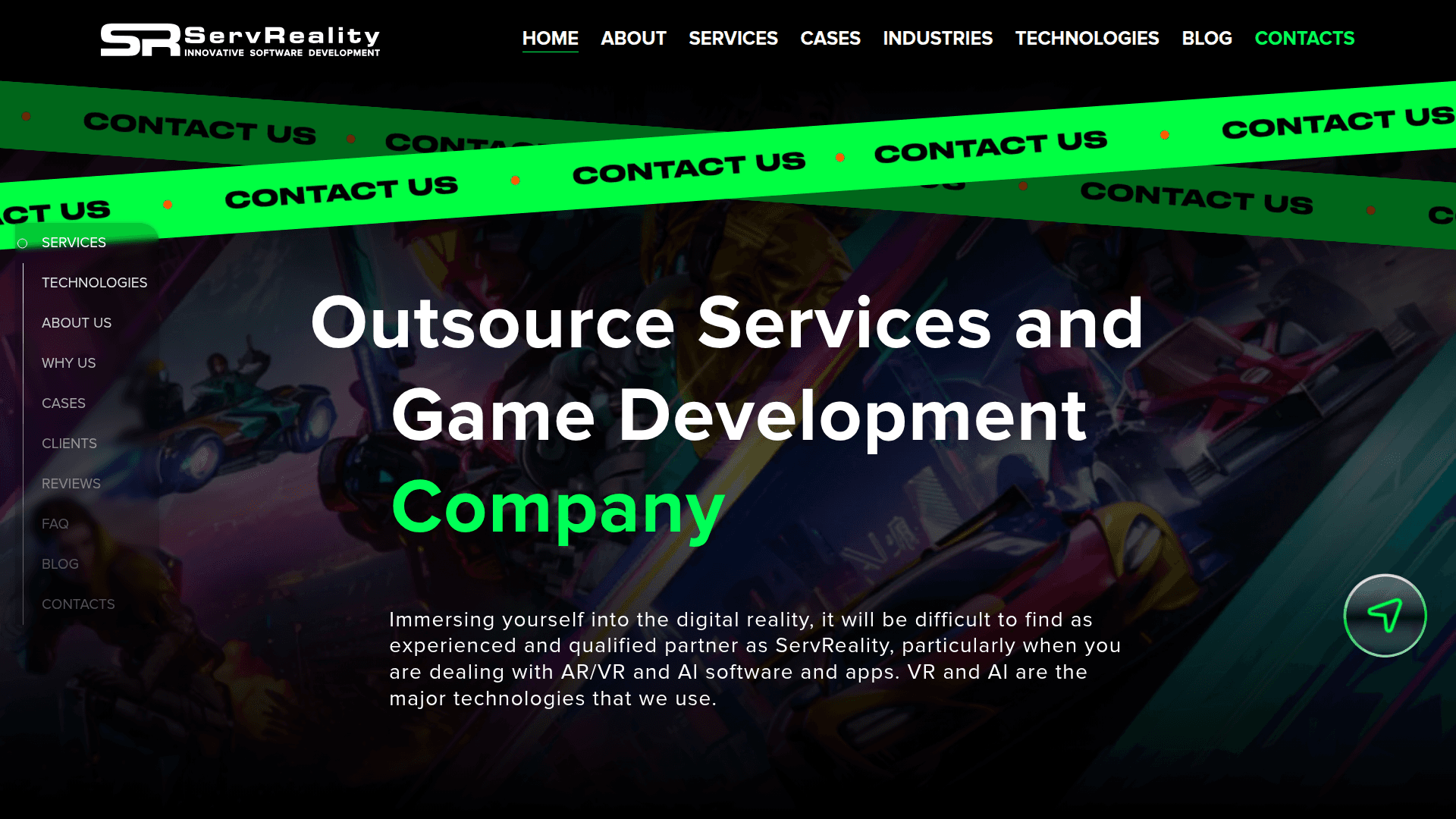 ServReality website screenshot