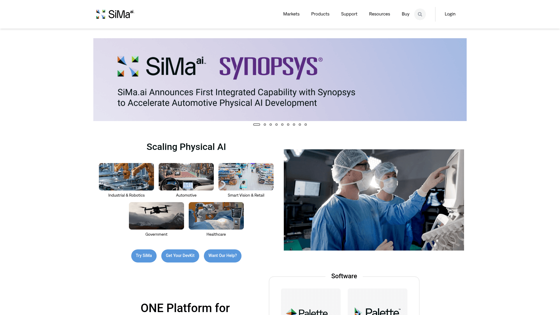 SiMa.ai website screenshot