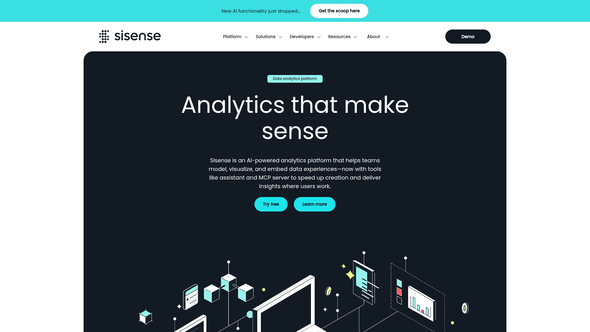 Sisense website screenshot
