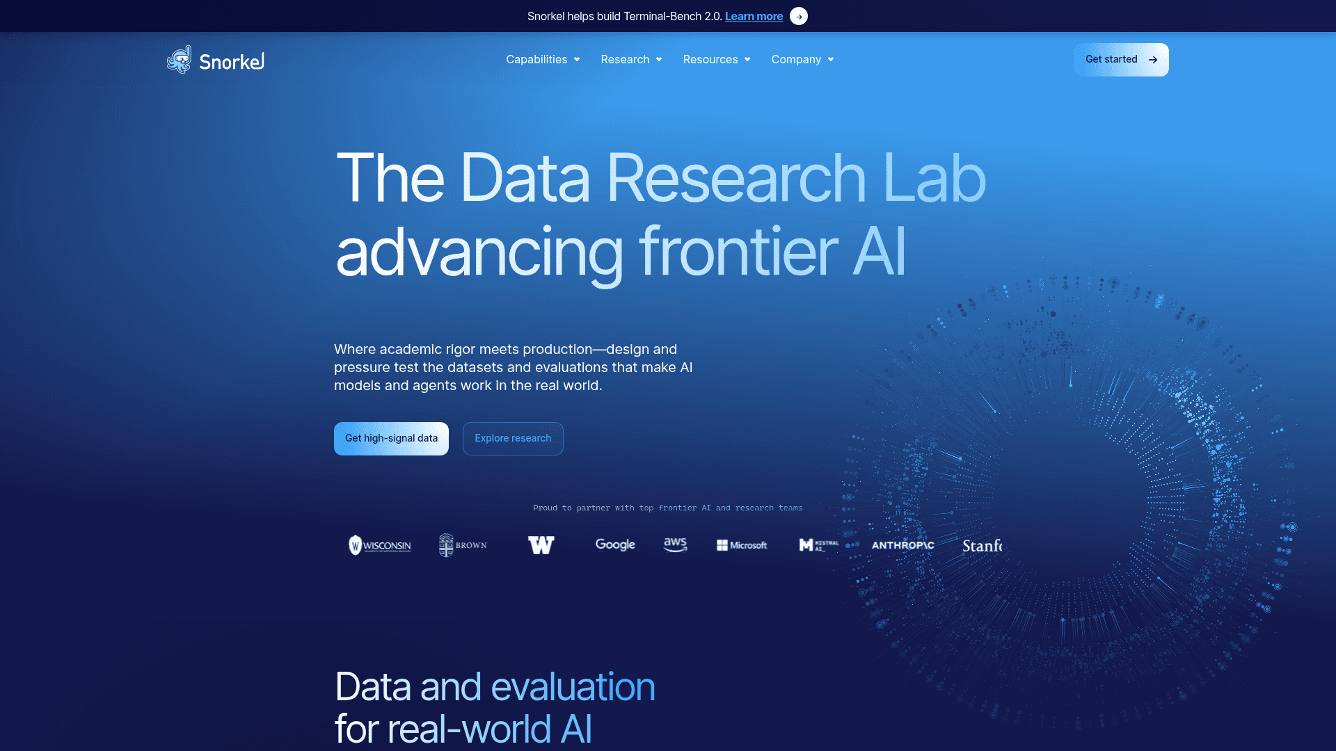 Snorkel AI website screenshot