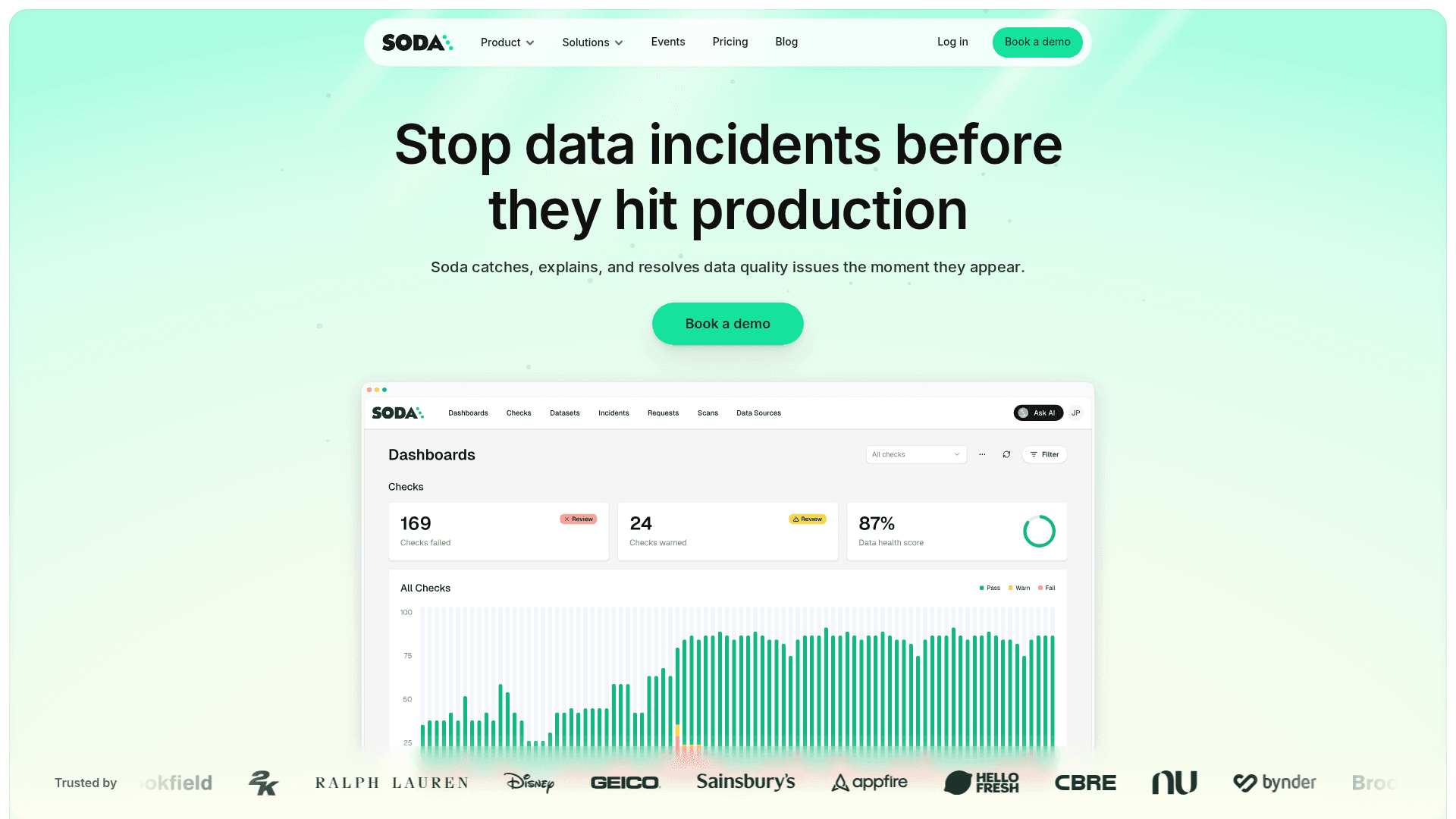 Soda website screenshot