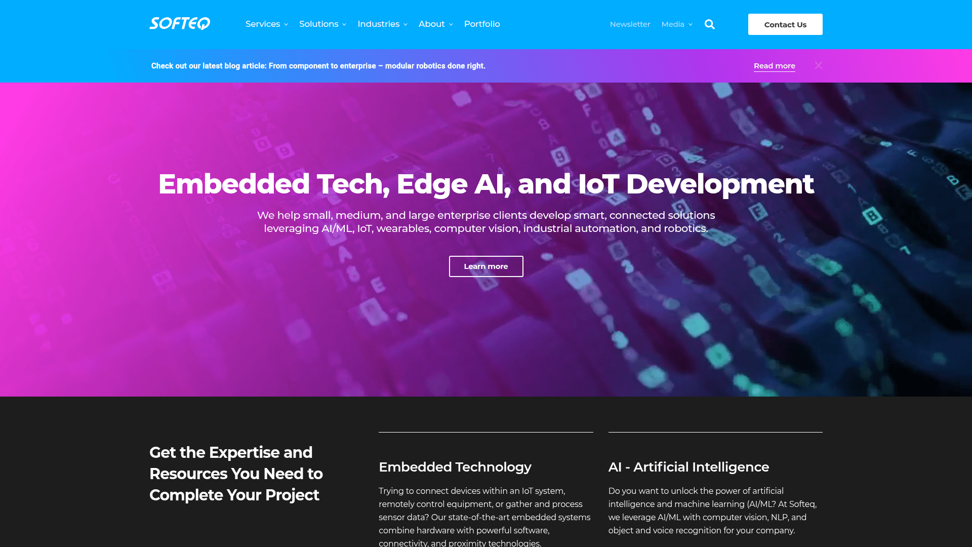 Softeq website screenshot