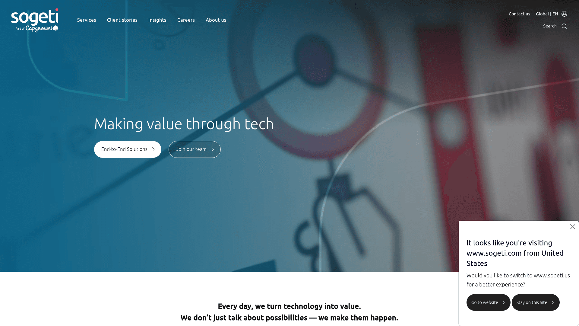 Sogeti website screenshot