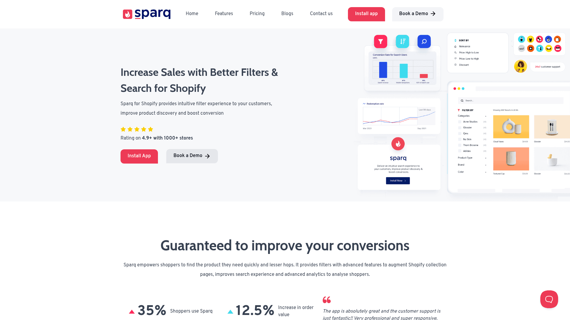 Sparq website screenshot