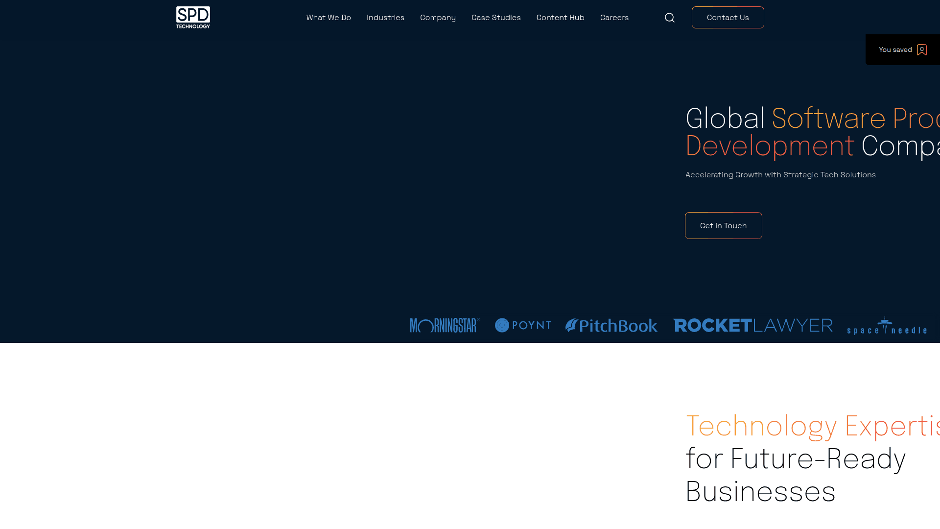 SPD Technology website screenshot