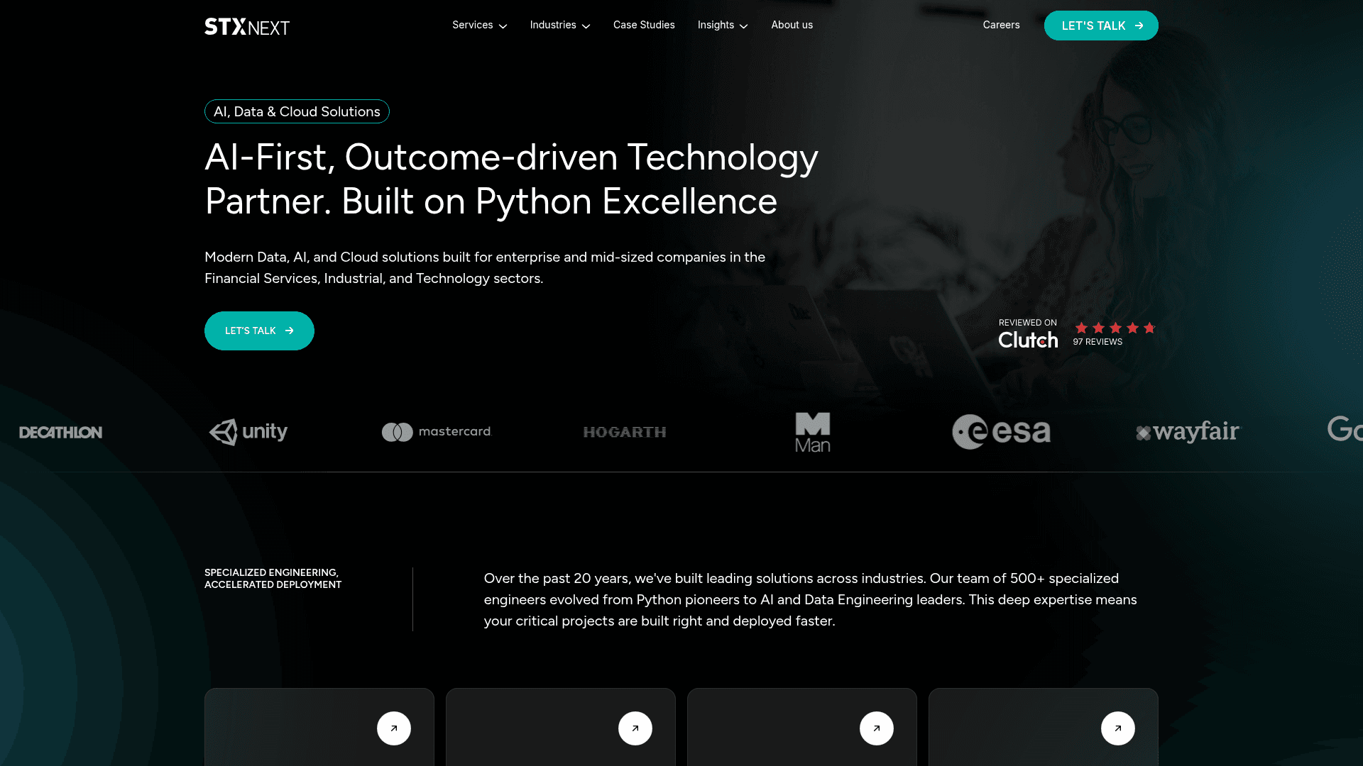 STX Next website screenshot