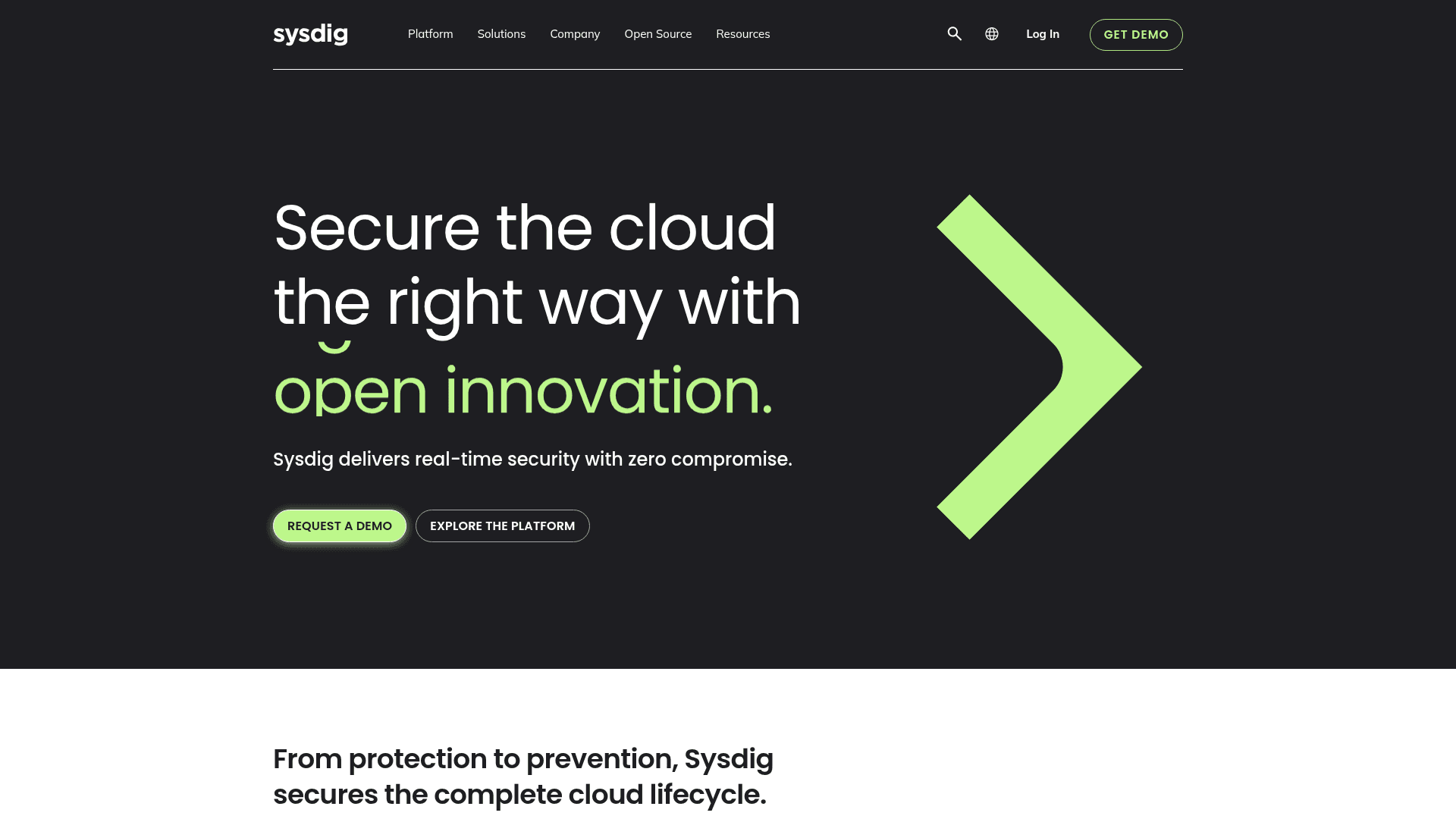 Sysdig website screenshot