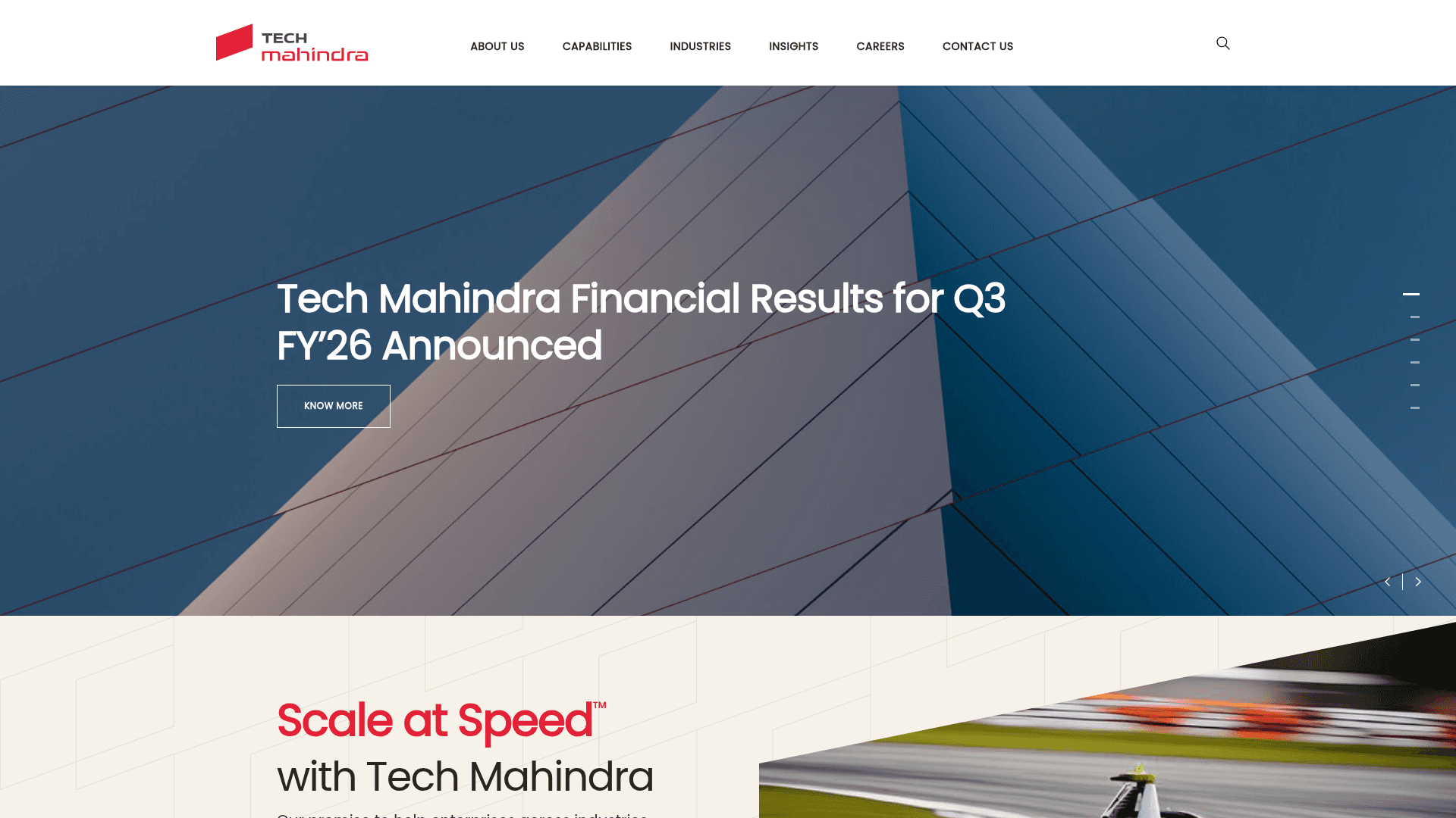 Tech Mahindra website screenshot