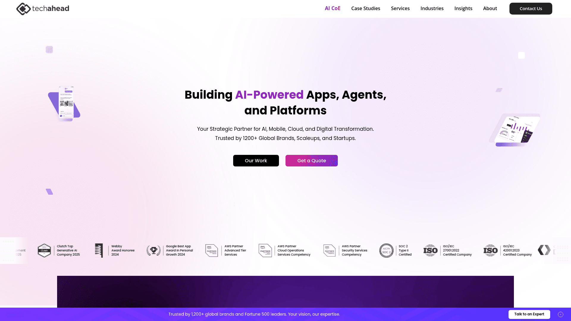 TechAhead website screenshot
