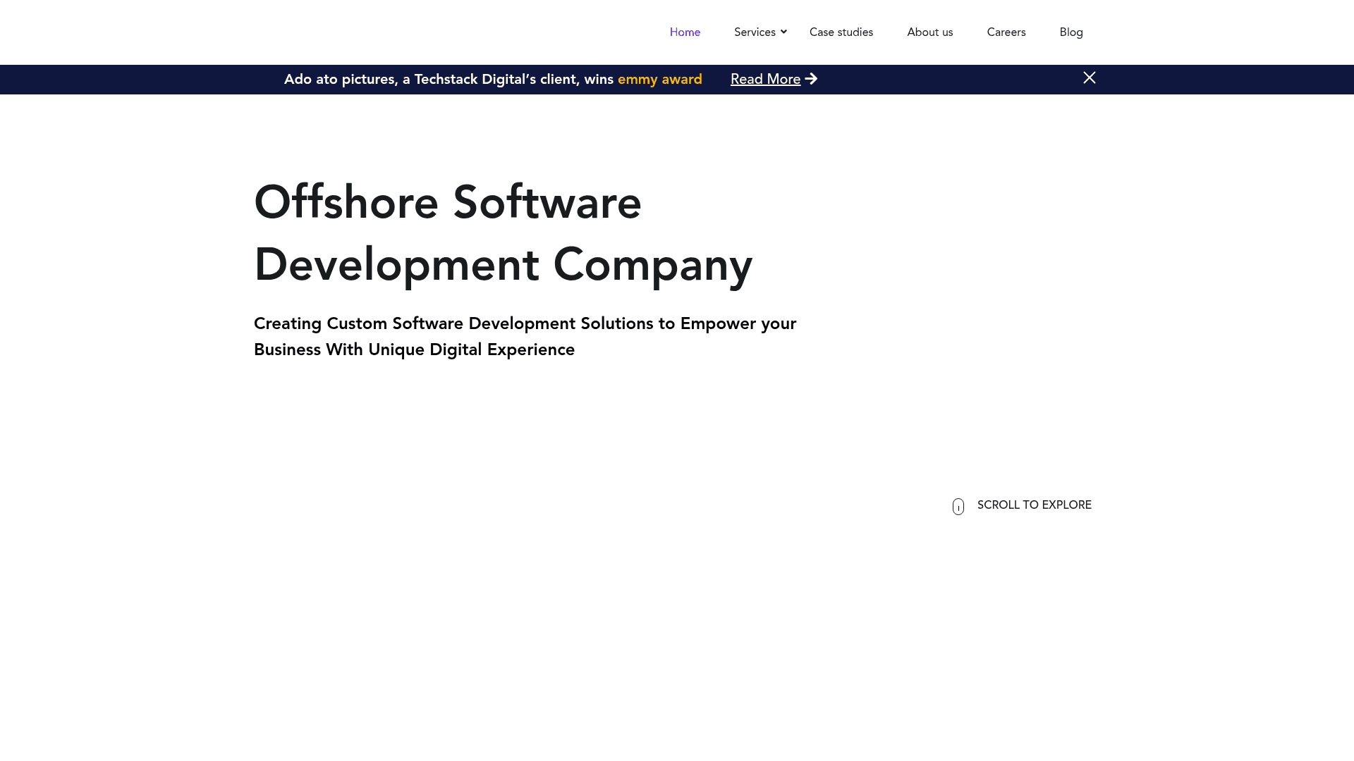 Techstack Digital website screenshot