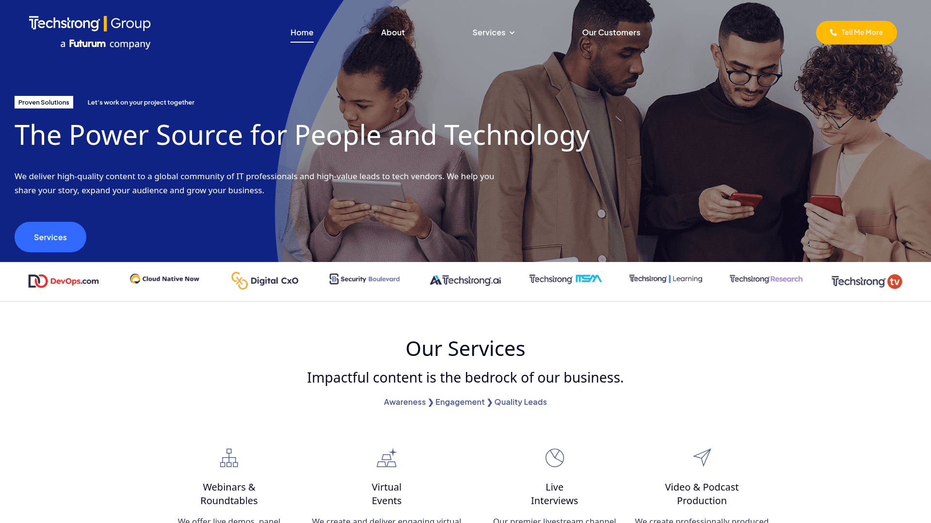 Techstrong Group (formerly DevOps.com) website screenshot