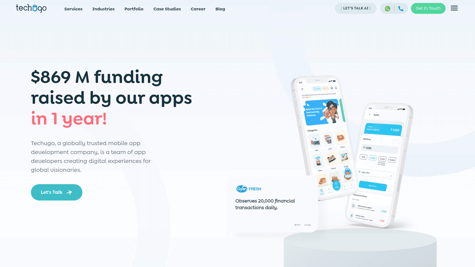 Techugo website screenshot