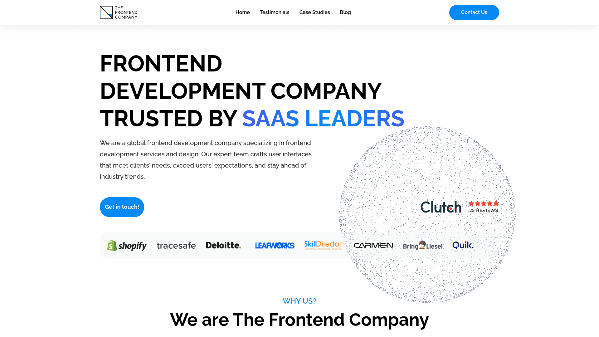 The Frontend Company website screenshot