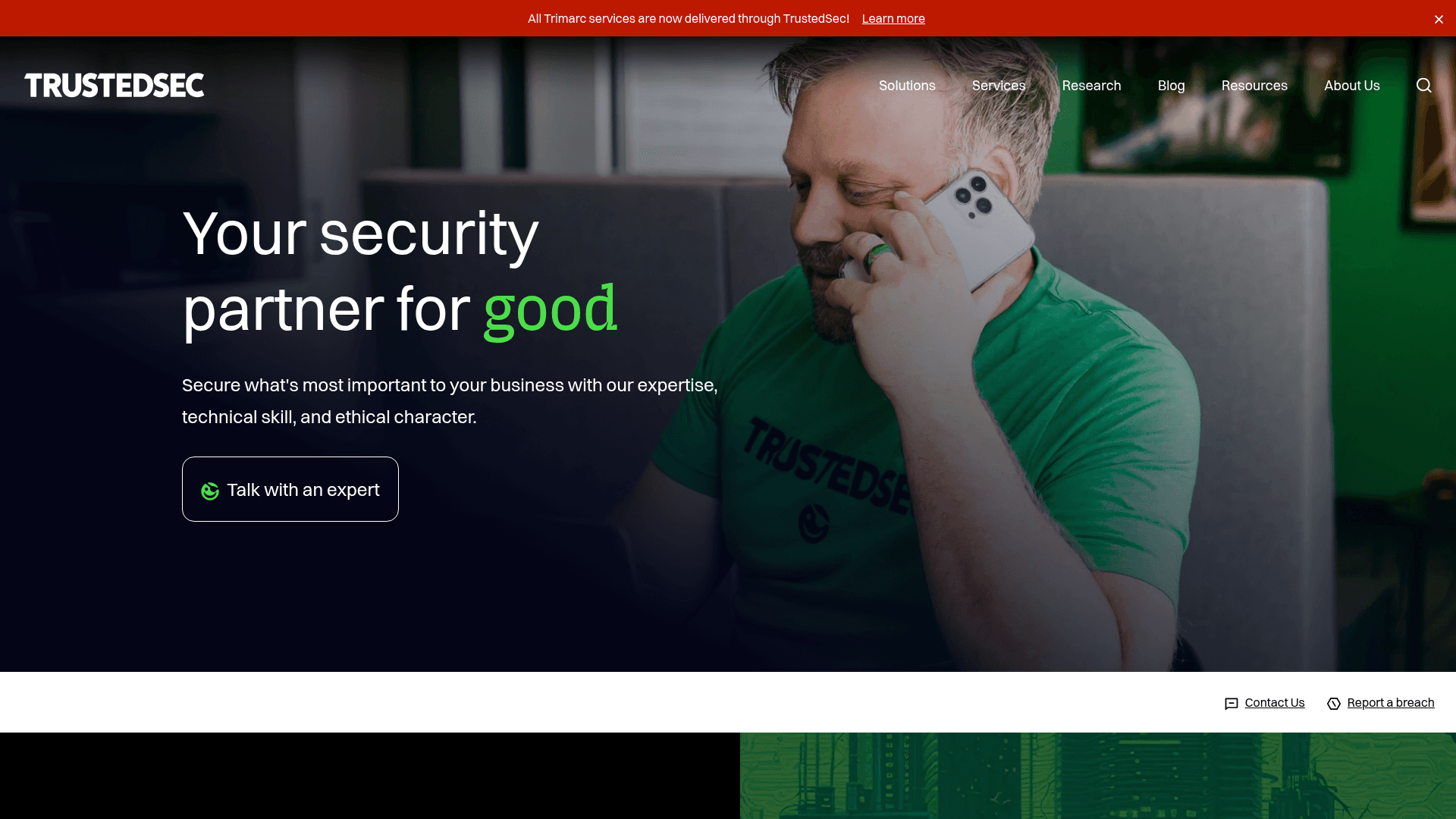 TrustedSec website screenshot
