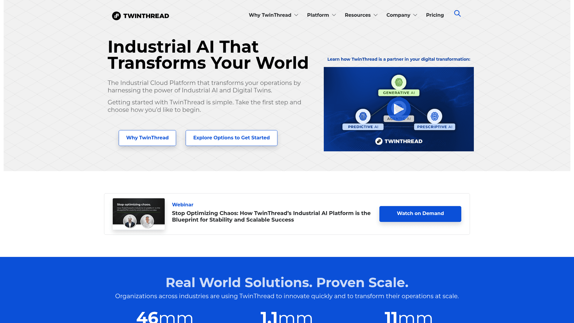 TwinThread website screenshot