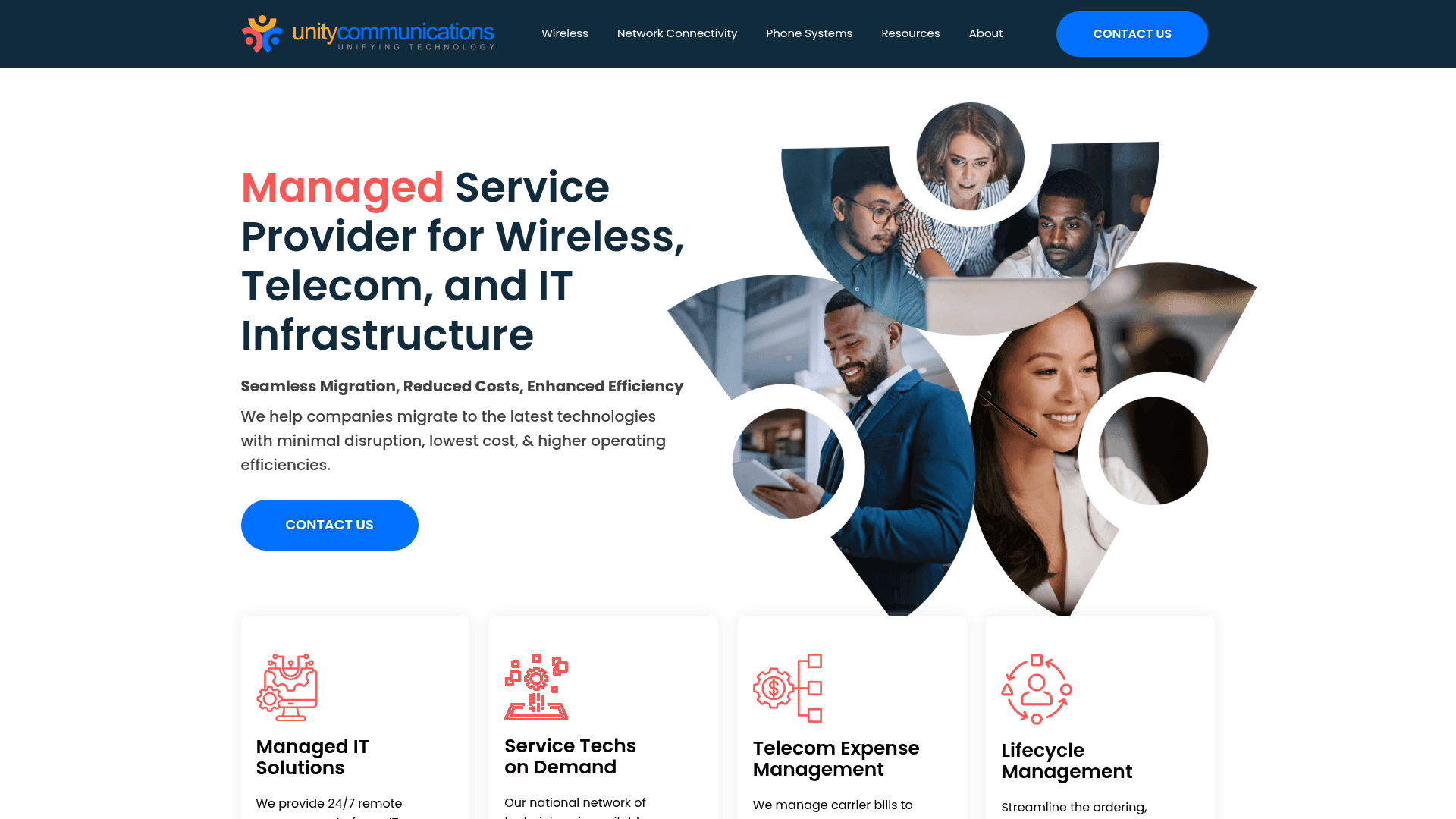 UnityTech Connect website screenshot