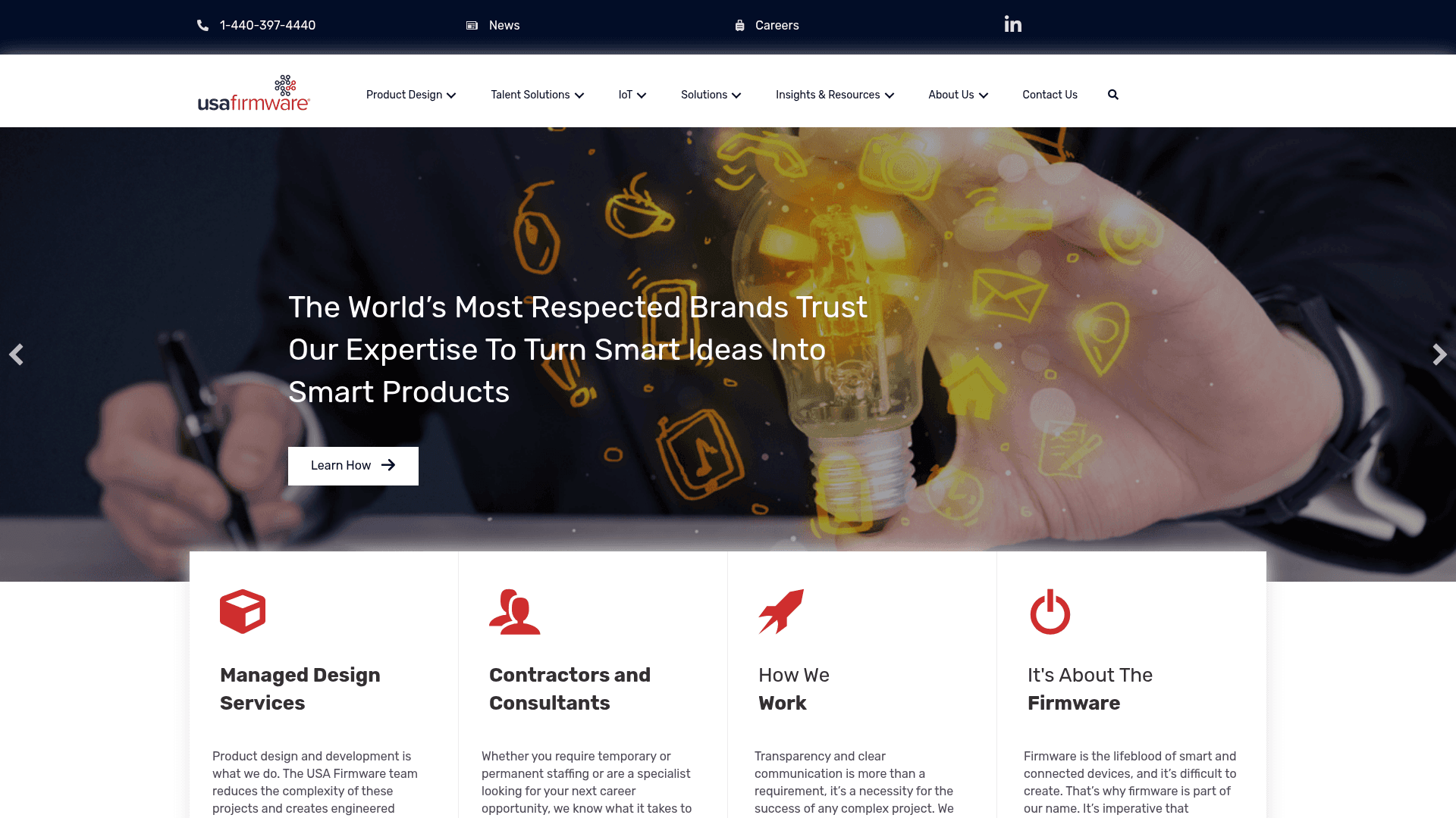 USA Firmware website screenshot