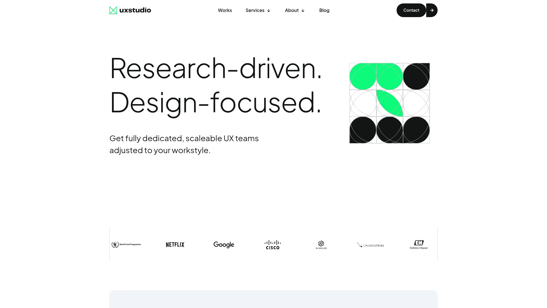 UX Studio website screenshot
