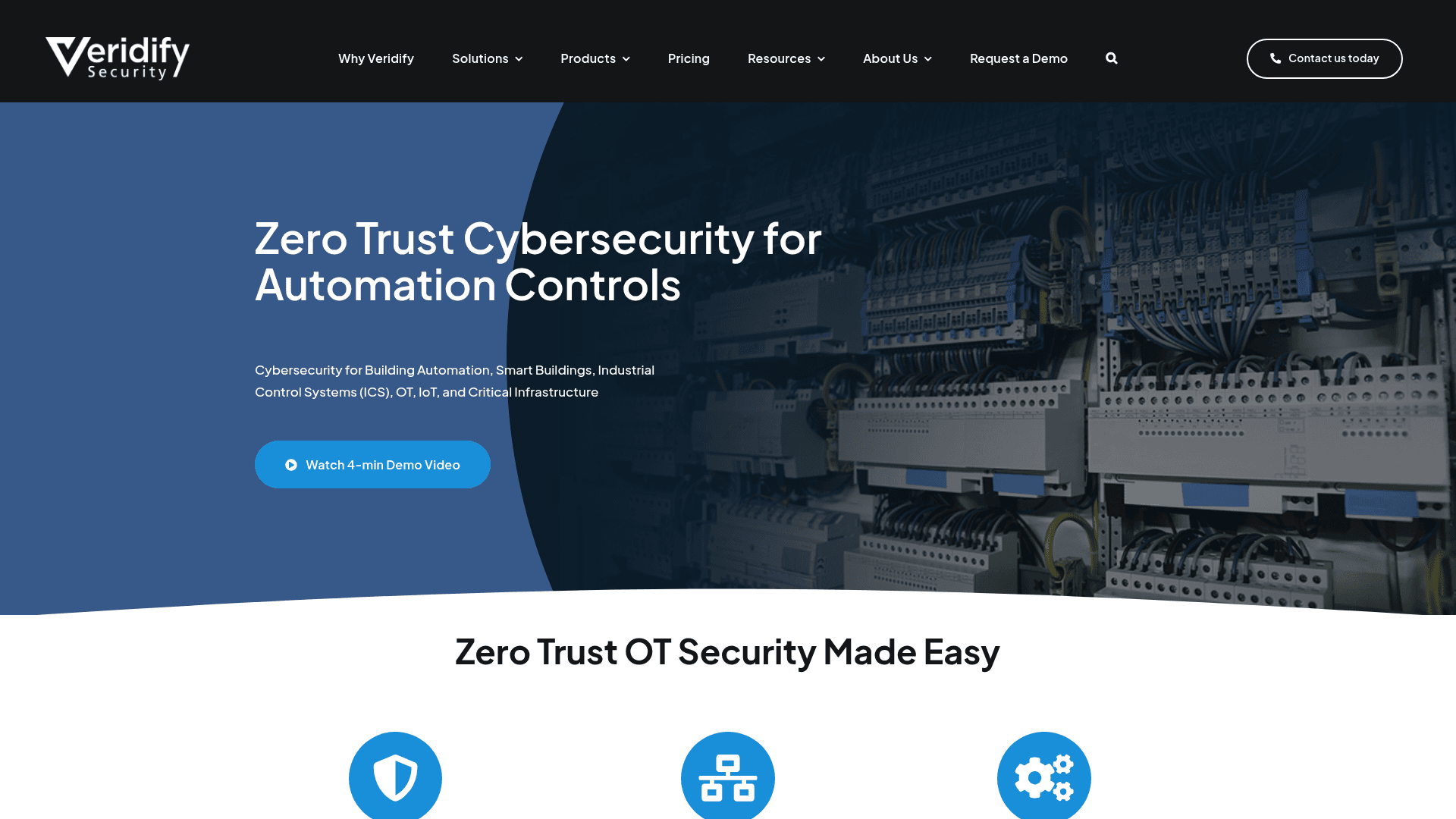 Veridify Security website screenshot
