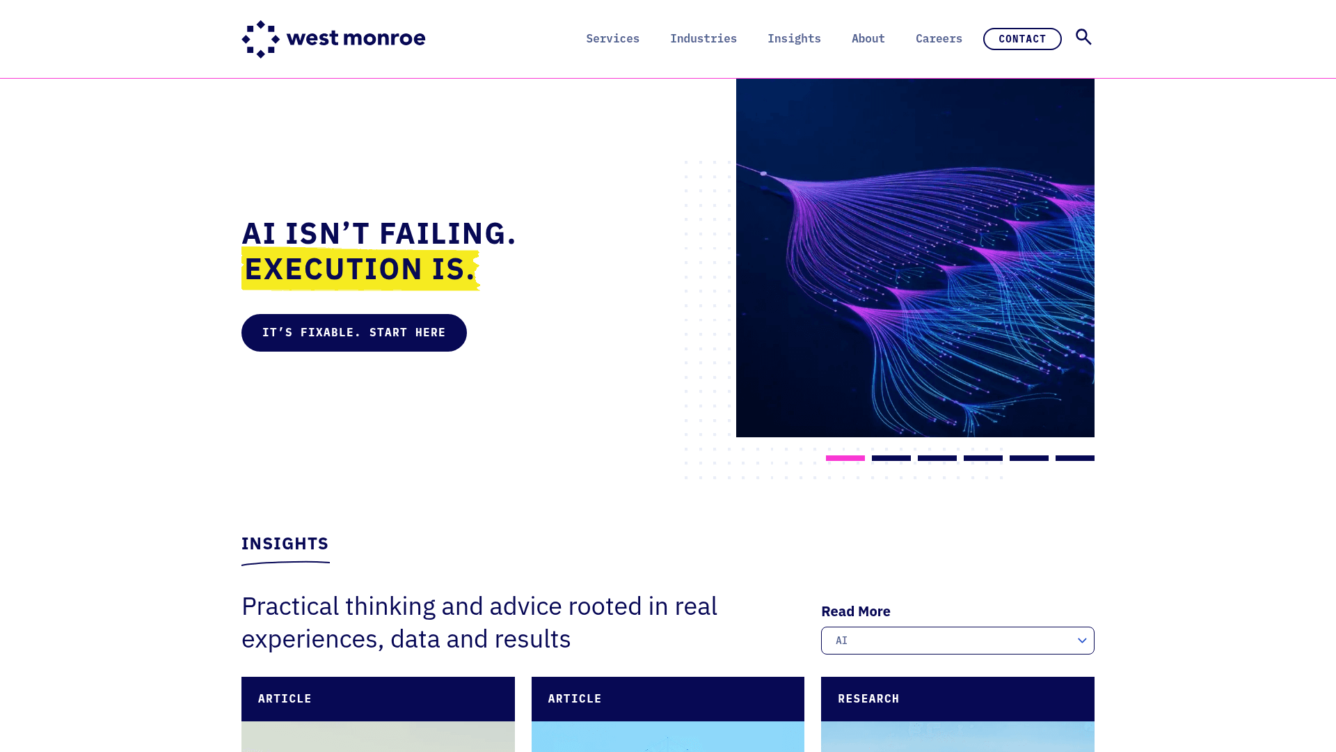 West Monroe website screenshot