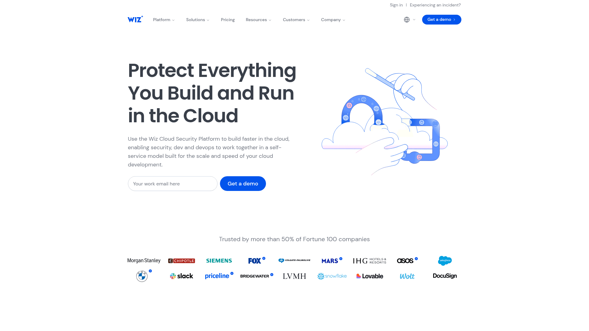 Wiz website screenshot