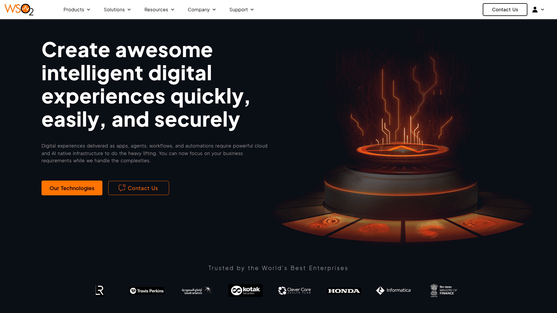 WSO2 website screenshot